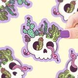 Skull Cactus Cacti Garden Vinyl Sticker