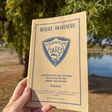 desert awareness pamphlet – informative desert nature guide for hikers, bikers & bird watchers
