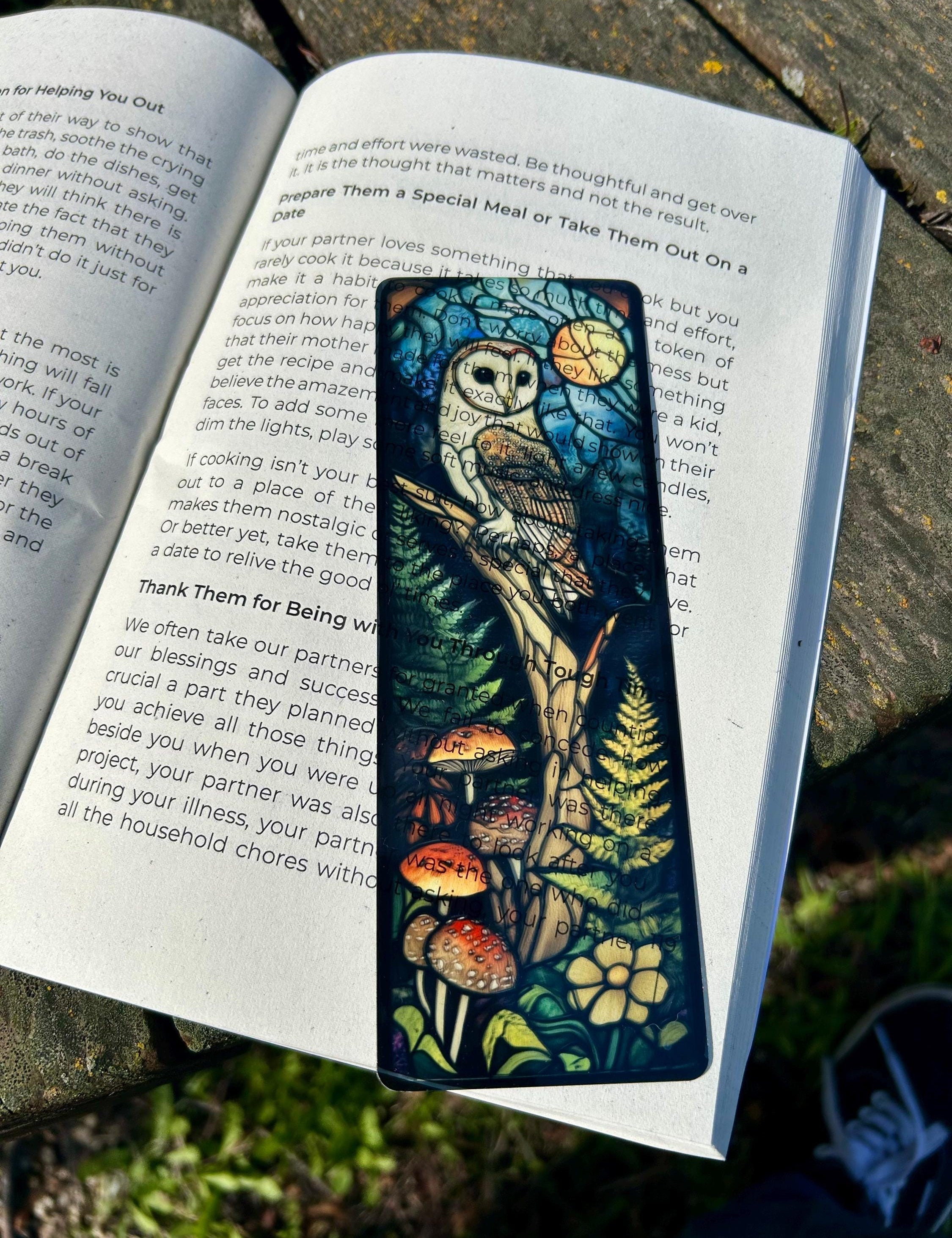 Magical Night Owl Forest Bookmark - Enchanting Owl, Moon and Forest Theme, Perfect for Owl Lovers, Book Lovers, Nature Enthusiasts