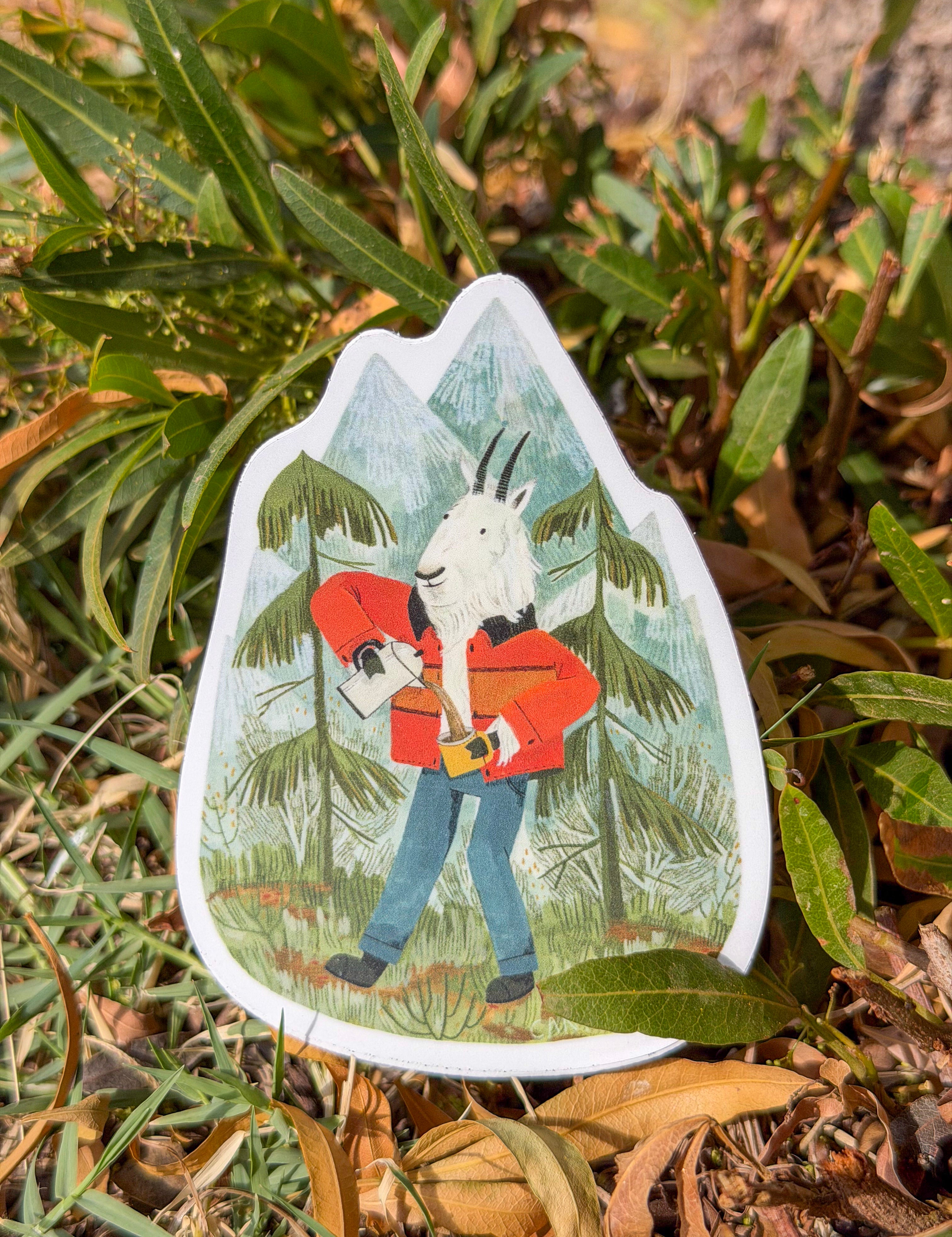 mountain goat coffee sticker