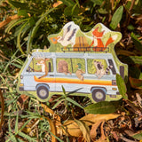 animal caravan sticker