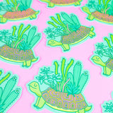 Succulent Turtle Planter Garden Car Decal Vinyl Sticker