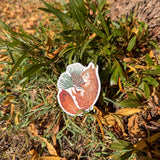 squirrel & pine sticker