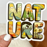 "Nature" Illustrated Word Sticker
