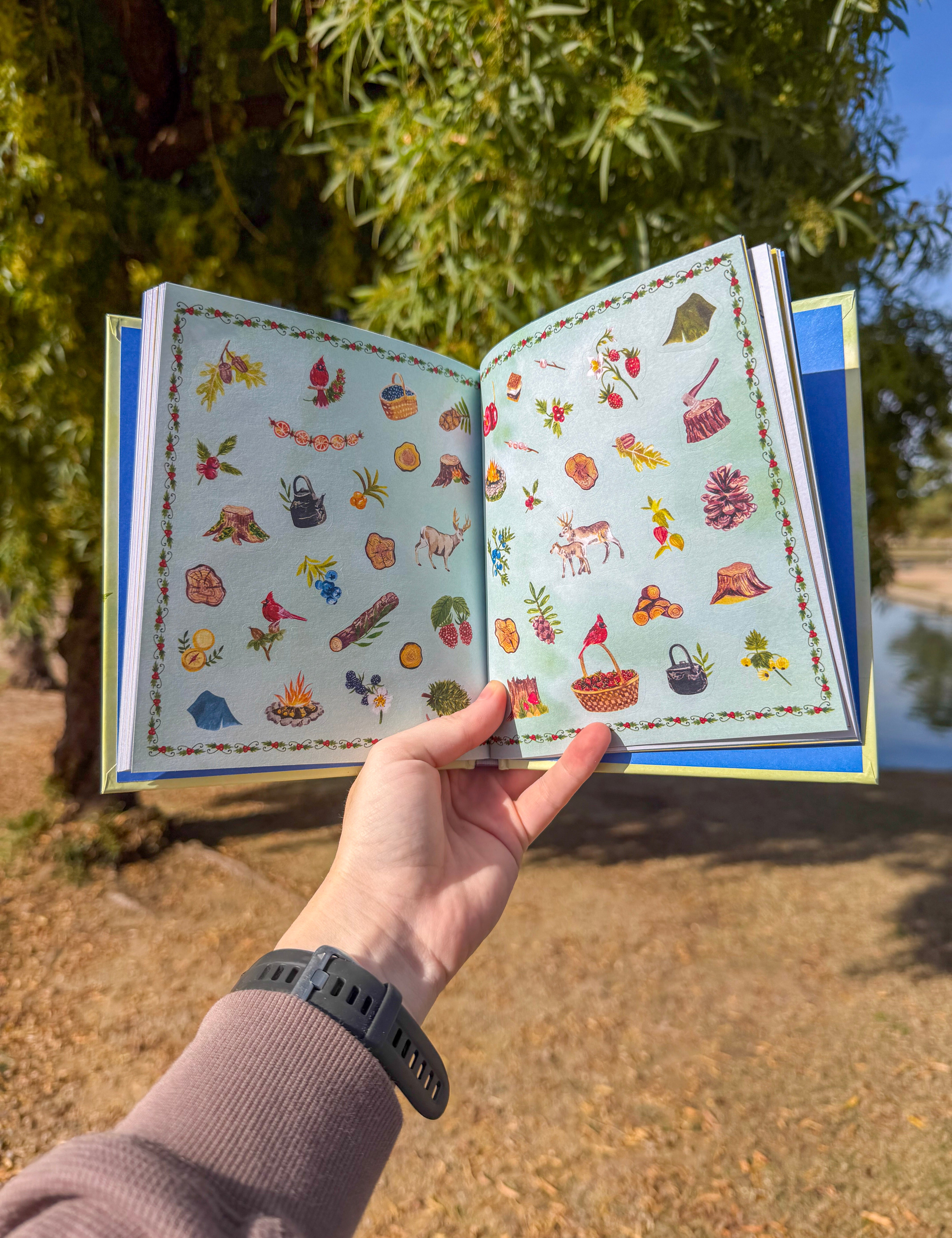 a nature lover's sticker book