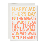 greatest mom mothers day greeting card