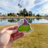 just one more chapter frog witch sticker