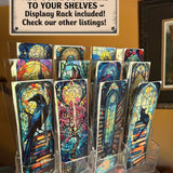 Stained Glass Camping Bookmark - Colorful Nature Design, Perfect for Outdoor Lovers, Book Lovers, and Adventurers, Unique Gift for Campers!