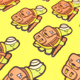 Hiking Tortoise Tour Guide Outdoorsy Vinyl Sticker
