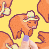 javelina wild west desert vinyl sticker
